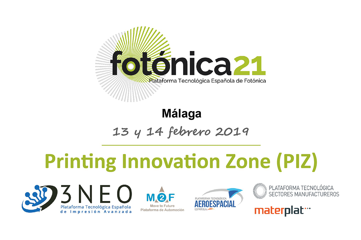 Fotónica21, coordinated by AIMEN, is part of the technological alliance ·PRINTING INNOVATION ZONE 2019·