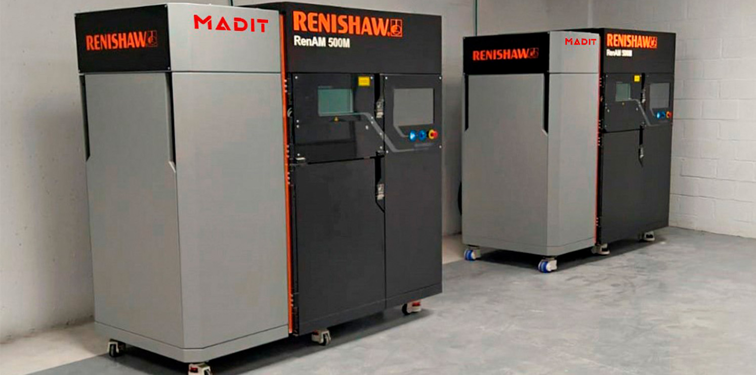 Madit Metal stands on RENISHAW Metal Additive Manufacturing systems installing two RenAM 500M