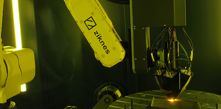 ZIKNES presents its innovative robotic machine for metal additive manufacturing (Stand 3/C38)